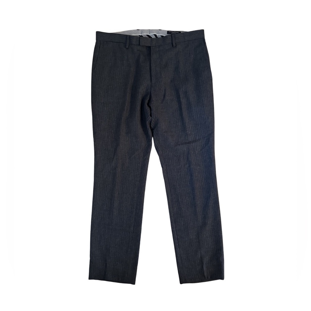 Banana Republic Chalk Stripe Skinny Fit Charcoal Dress Pants